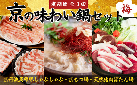 【鍋 定期便3回】京の味わい鍋セット 2人前～3人前