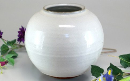 萩焼 白萩花器