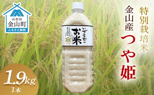 
                  《令和7年産 先行予約》金山産米「つや姫1.9kg」（ペットボトル入り）×1本 米 お米 白米 ご飯 精米 ブランド米 つや姫 送料無料 東北 山形 金山町 F4B-0582
                