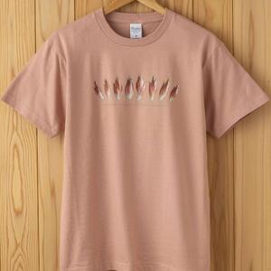 世界で唯一!着る山菜!!【みょうがTシャツ・ダスティピンク】 半袖 ファッション メンズ レディース 洋服 新潟  Lサイズ