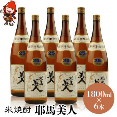 ふるさと納税 中津市 米焼酎　耶馬美人25度　 1,800ml×6