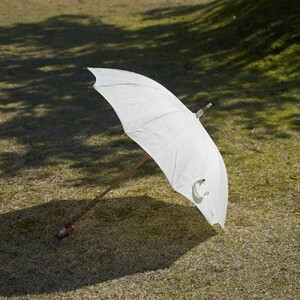 【南砺市】松井機業「城端しけ絹」しけ絹の日傘（生成り）◆受注生産 ご注文後2〜3ヶ月