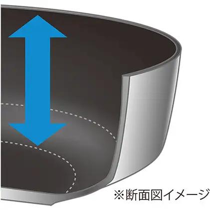 楓雅（フーガ）フライパン 26cm ガス火専用 調理器具 キッチン用品 キッチン アルミ マグネシウム合金 ふっ素樹脂塗膜加工 軽量 日本製 新潟 