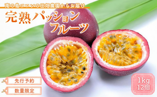【2025年発送】〔先行予約／数量限定〕南の島ヨロンからお届け！田畑農園の完熟パッションフルーツ1.0kg( 12個 ) | 先行受付 パションフルーツ 完熟 フルーツ 果物 南国 
