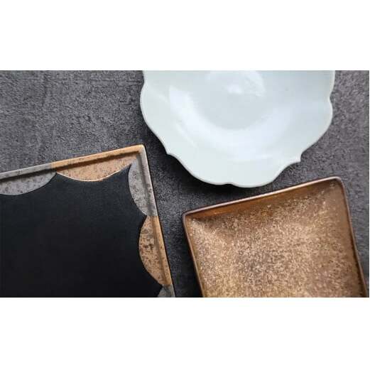A40-294 有田焼 Japanese Modern 和モダン 6点セット まるふく 和食器 お魚のお皿 デザートカップ 小鉢 小皿 シンプル_イメージ2