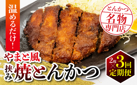 温めるだけ！保美豚のやまと風みそかつ 2枚 × 3回 定期便 とんかつ トンカツ 豚カツ かつ カツ 豚肉 ロース 保美豚 湯せん とんかつやまと 田原市 愛知県 渥美半島 八丁味噌 ソース みそかつ みそカツ 豚 簡単 焼とんかつ 挟み焼とんかつ 3回定期便 3ヶ月 定期便 田原市 渥美半島 愛知県