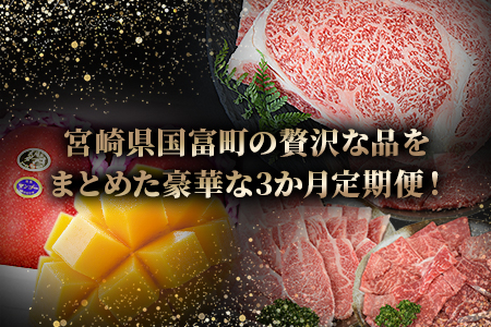 ★定期便★期間限定＜ 太陽のタマゴ を 肉 ではさんだ 超 贅沢 な3か月定期便＞2025年4月から第１回目を出荷【 肉 牛 牛肉 和牛 黒毛和牛 マンゴー 完熟マンゴー 数量限定 先行予約 -】