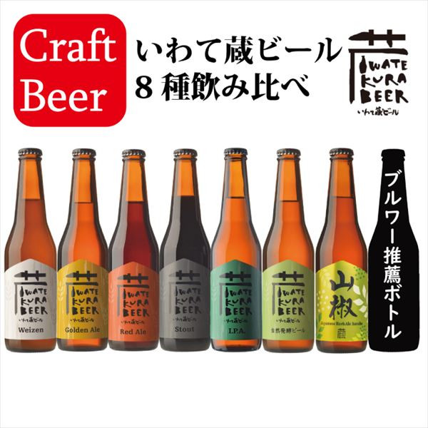 
いわて蔵ビール8本飲み比べセット
