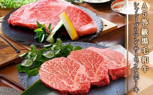 A5等級黒毛和牛(シャトーブリアン&サーロインステーキ) C7-3_肉 牛肉 黒毛和牛 和牛 A5 シャトーブリアン サーロイン ステーキ 人気 おすすめ 送料無料 贈答 ギフト 鹿児島県 枕崎市 霜降り【1166309】
