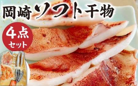 岡崎鮮魚店のソフト干物4点セット 【合資会社 岡崎商店(岡崎鮮魚店)】[ZDG001]