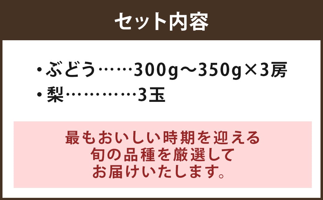 数量限定 よらん野 特選 梨 と ぶどう セット（品種おまかせ） 【2025年8月上旬～9月下旬発送】 幸水 豊水 新興 葡萄 巨峰 ピオーネ 果物 フルーツ