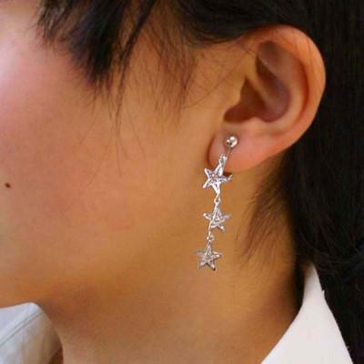 ふるさと納税 阿智村 3連星のシルバーイヤリング |  | 02