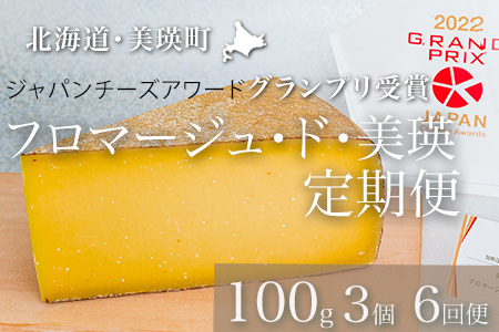 【6回定期便】チーズ グランプリ受賞 100g 3個 北海道チーズ  フロマージュ・ド・美瑛 チーズ