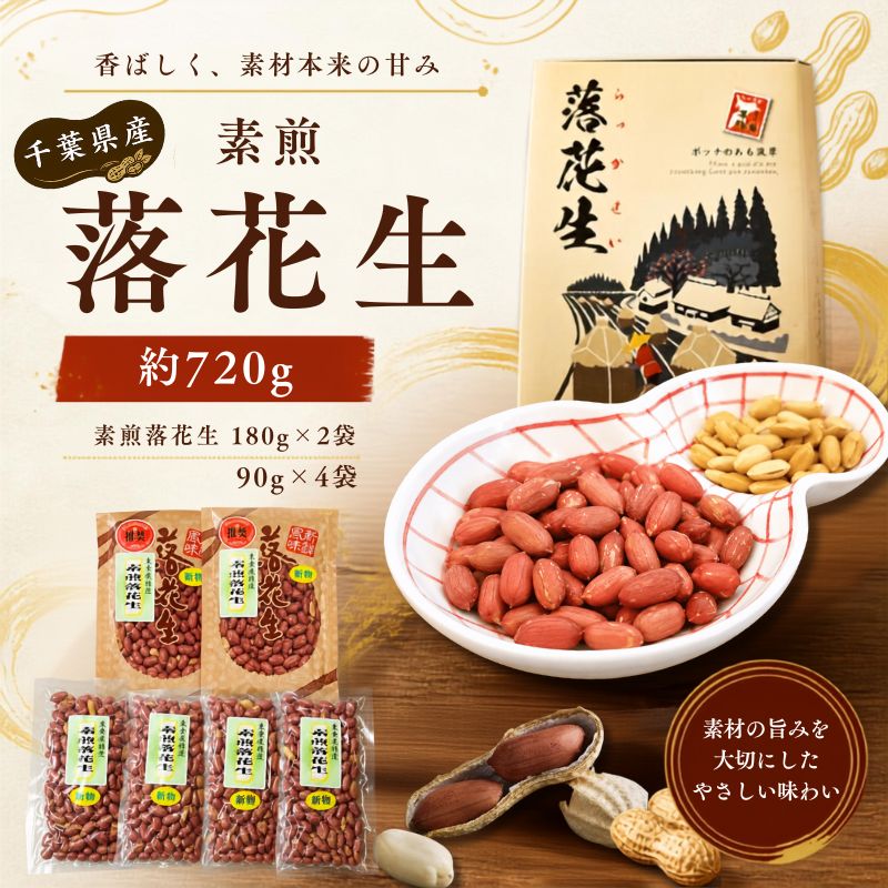 素煎り落花生（千葉県産）　約810g　ピーナッツ　らっかせい