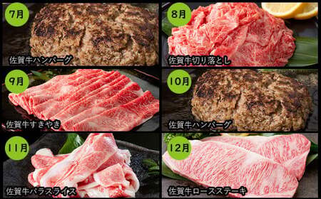 N200-5【毎月お届け！月に1度はお肉の日☆】佐賀牛 定期便 12回コース