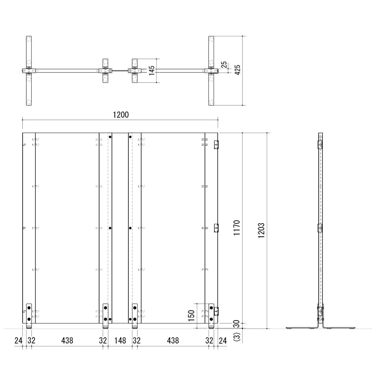 家具 パーティション  ブラウン ≪LFM-1212PA-DB≫  家具 朝日木材