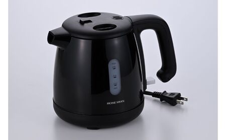 電気ケトル 転倒湯漏れ防止 黒 空だき防止 電気ケトル【0.8L】