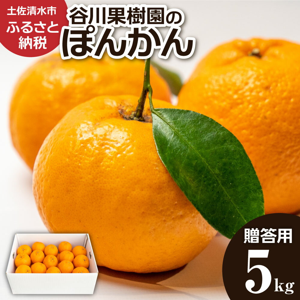 【ふるさと納税】【令和8年1月下旬以降発送】ぽんかん5kg（谷川果樹園）デコポンの親 みかん 蜜柑 ミカン 不知火 しらぬい 柑橘 ポンカン フルーツ オレンジ 果汁 甘い ジューシー ギフト プレゼント 贈答用 故郷納税 高知県 土佐清水市 送料無料 高知【R01143】