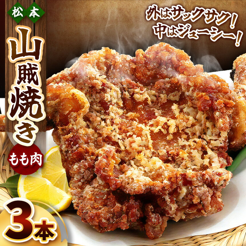 【ふるさと納税】松本 山賊焼き 3本セット｜ふるさと納税 松本市 名物 郷土料理 肉 冷凍 セット 鶏もも