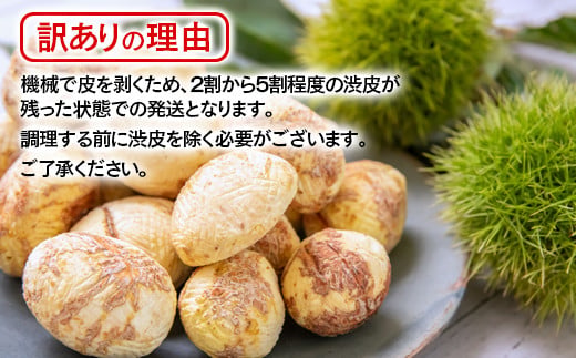 【訳あり】低温熟成栗 1kg 国産むき栗 糖度2～3倍上昇  西都市産＜2.1-9＞くり 栗  国産 生栗 果物 フルーツ 栗きんとん スイーツに