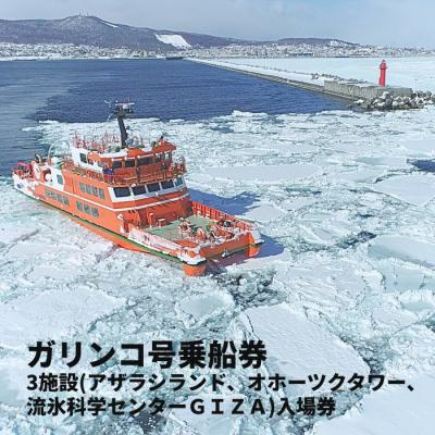 ふるさと納税 紋別市 ガリンコ号III IMERU 冬期運航 流氷クルーズ乗船券(3施設入場券セット)