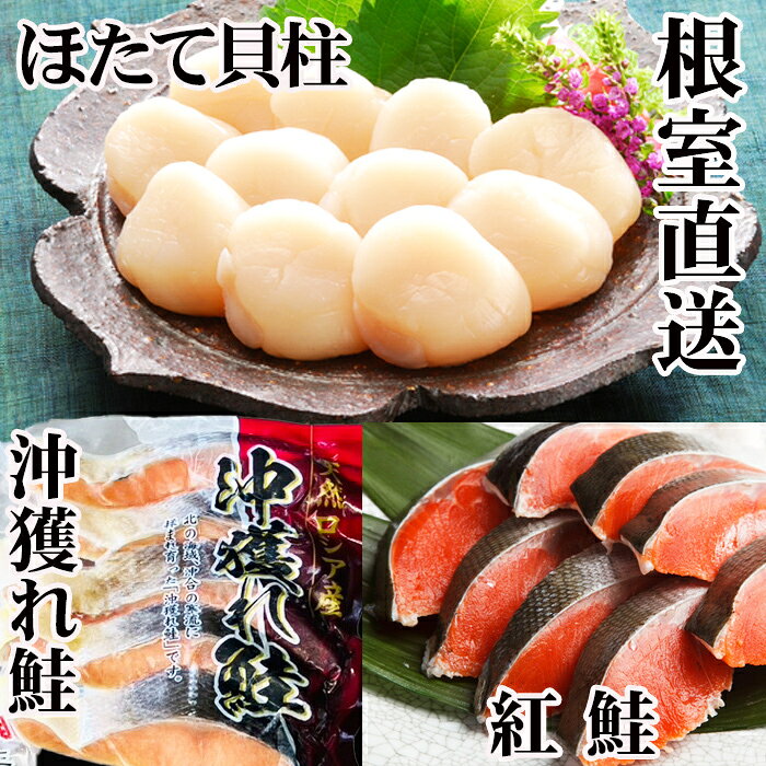 【ふるさと納税】 ほたて貝柱200g×1P、甘塩紅鮭5切×5P、甘塩沖獲れ鮭5切×5P セット ホタテ ほたて 帆立 帆立貝柱 ホタテ貝柱 貝柱 サケ さけ しゃけ シャケ 鮭 紅ざけ 紅ザケ べにざけ ベニザケ 北海道 根室市 C-70035