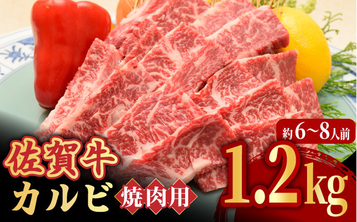 
【ボリューム満点！最高級の焼肉を！】 A4 A5 佐賀牛焼肉用カルビ1.2kg 合計1,200kg 吉野ヶ里町/ミートフーズ華松 [FAY051]
