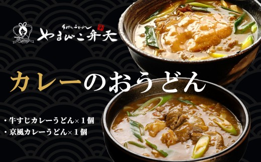 やまびこ弁天 大人気カレーのおうどん 2種セット 計2食 │ うどん カレーうどん 牛すじうどん カレー 牛すじ 京うどん 関西うどん 冷凍 冷凍うどん 茨城県 つくば市