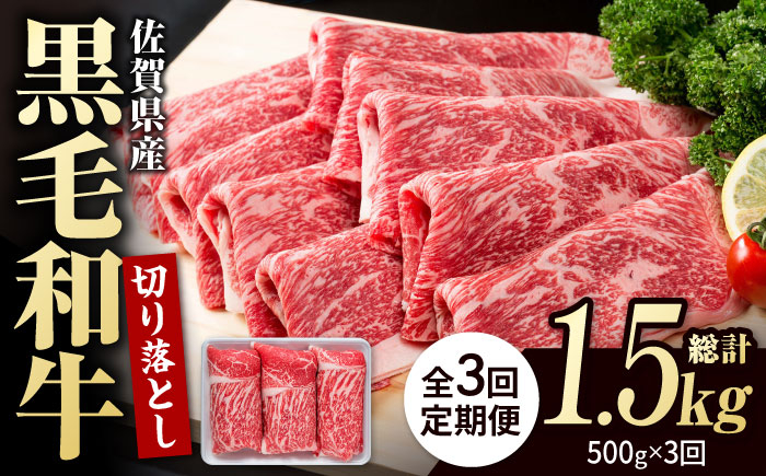 
【圧倒的リピート率！】【3回定期便】佐賀県産 黒毛和牛 贅沢 切り落とし 500g 1パック【株式会社いろは精肉店】 [IAG062]
