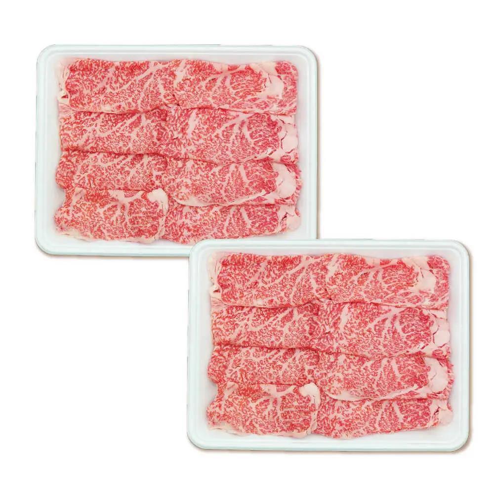 【3回定期便】長崎和牛 肩ロース スライス しゃぶしゃぶ用 820g（410g×2） 【佐世保エスディー食品株式会社】[DBW018]
