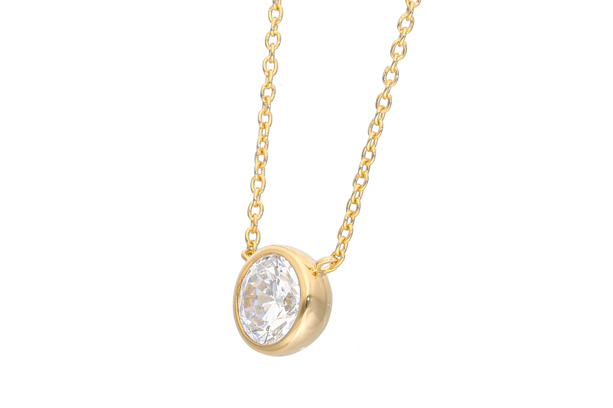 K18 シンプルダイヤモンドネックレス(0.5ct)　60-9577