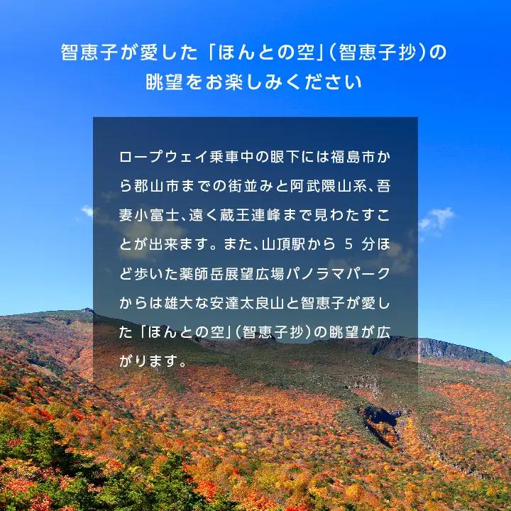 あだたら山ロープウェイ往復ペア乗車券《奥岳の湯日帰り入浴券付き》【富士急安達太良観光株式会社】