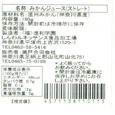 かながわブランド大津みかん　きんたろうみかんジュース＆きんたろうみかんジャムセット