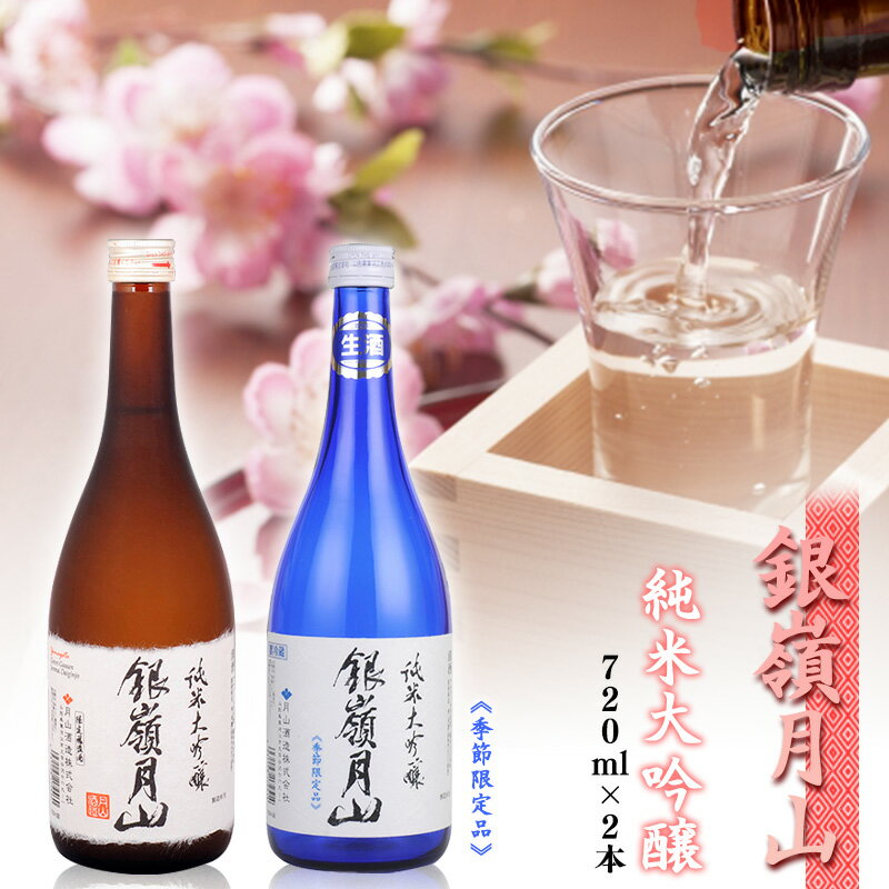 【ふるさと納税】【銀嶺月山】日本酒 純米大吟醸 「火入れ」と「生酒」 飲み比べ 2本 セット （各720ml）【2025年4月頃から7月末頃発送予定】【 酒 日本酒 地酒 生酒 受賞酒 限定酒 期間限定 季節限定 晩酌 おすすめ 四合瓶 1万円台 東北 山形 山形県 寒河江市 月山酒造