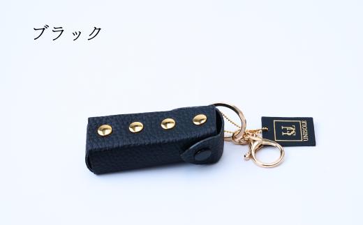【ブラック】ユニケース ｜ 革小物 革 黒 ブラック 灰色 グレー 手づくり ユニソレ おしゃれ 小物 革製品 プレゼント ギフト 贈り物 草加レザー 草加 獨協大学 大学生 草加市 埼玉県