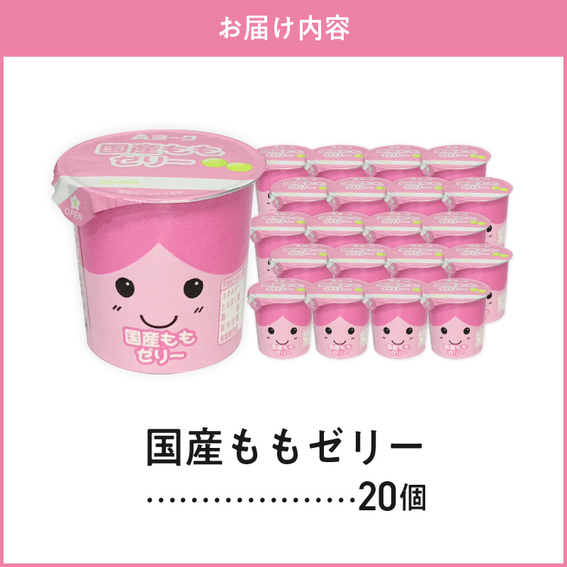 【6ヶ月定期便】愛知ヨーク　国産ももゼリー　20個入