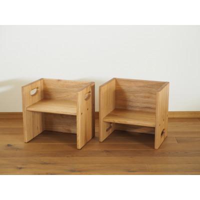 ふるさと納税 川越市 【UMEBACHI FURNITURE】 数量限定　くるみ材の箱いす 1台　子供イス　踏み台　国産材 |  | 03