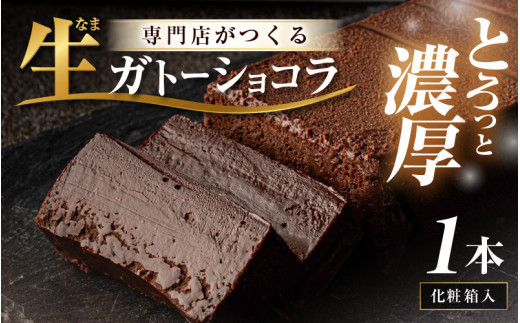 生ガトーショコラ 1本 ～スイーツ専門店自慢の濃厚ショコラケーキ～【チョコレート 生チョコ 濃厚 ショコラ チョコケーキ ケーキ  スイーツ デザート おやつ 洋菓子 焼菓子 お菓子 贈り物 ギフト】【レビューキャンペーン実施中！】 [A-21011]