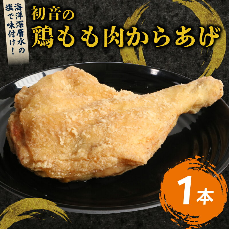 【ふるさと納税】初音 彩どり 鶏もも肉からあげ 1本 約310g 骨付き 味付き 唐揚げ 唐揚 肉 鶏肉 もも肉 モモ肉 鳥肉 とり肉 惣菜 冷凍 簡単調理 送料無料 hn013