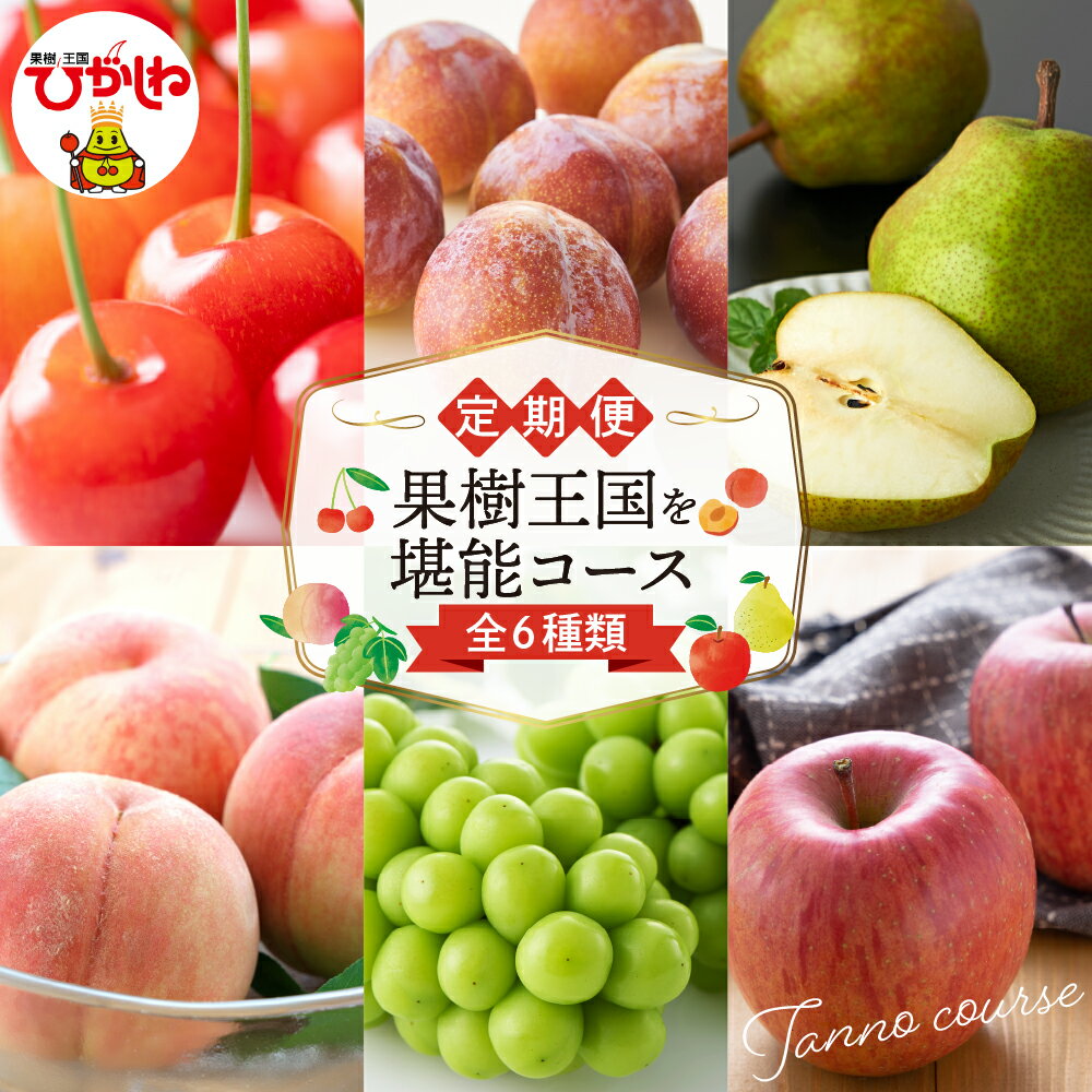 【ふるさと納税】【 2026年 先行予約 6回 定期便 】 果樹王国を堪能コース (2026年6月中旬頃からスタート)/ 果物 くだもの フルーツ さくらんぼ 佐藤錦 桃 すもも 秋姫 ぶどう シャインマスカット りんご サンふじ 産地直送 期間限定 お取り寄せ 山形県 東根市