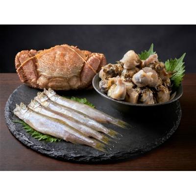 ふるさと納税 広尾町 北海道　お試し海の幸3品セット(ししゃも・毛がに・エゾバイツブ)(0121) |  | 01