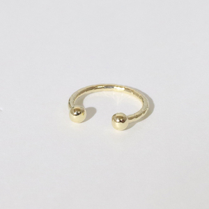 K10　柄丸玉　イヤーカフ