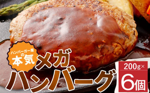 
ハンバーガー屋の本気メガハンバーグ1.2ｋｇ（200ｇ×6個） ＜ 国産 高知県産 牛肉 豚肉 ブランド肉 希少 土佐あかうし 四万十ポーク ＞
