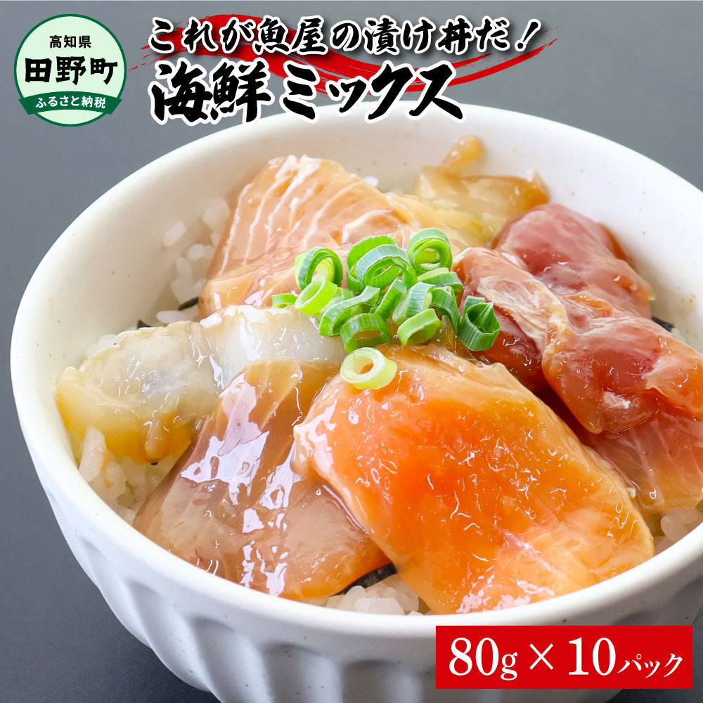 
            漬け丼 セット 海鮮ミックス 80g×10パック 海鮮丼 マグロ 鮪 まぐろ ブリ 鰤 カンパチ タイ 鯛 ハマチ イカ サーモン どんぶり おかず 惣菜 海鮮 魚介類 新鮮 個包装 小分け 真空パック 冷凍 配送 高知県 刺身 一人暮らし 10000円
          