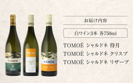 〜三次のシャルドネ尽くし〜TOMOEのシャルドネワイン堪能 ３本セット ワイン 受賞 飲み比べ ワインセット ギフト 三次市 / 広島三次ワイナリー[APAZ034]