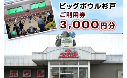 ボーリング ご利用券 3000円分 ビッグボウル杉戸 | ボーリング ぼーりんぐ ボウリング ぼうりんぐ ボーリング場 ぼーりんぐじょう ボウリング場 ぼうりんぐじょう チケット ちけっと アクティブ スポーツ 遊び 東武動物公園駅 埼玉県 杉戸町