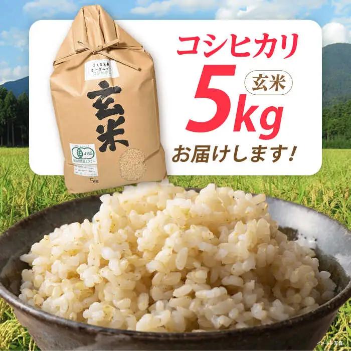 米 コシヒカリ JASオーガニック 5kg 玄米 [AQBL010]玄米 コシヒカリ