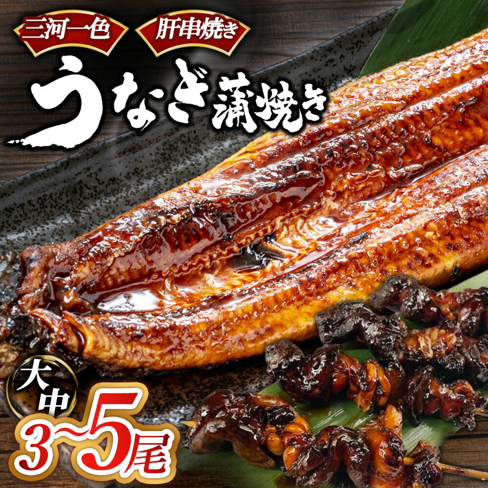 【ふるさと納税】【選べる内容】三河一色産うなぎ蒲焼＋肝串焼き | 蒲焼タレ 肝串焼き 鰻 お魚 湯煎 惣菜 セット 簡単調理 冷凍 幸田町 送料無料