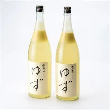 日本酒仕込みの果実酒　【鳳凰美田】　ゆず酒　一升瓶　2本セット　【1090922】