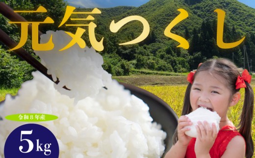 元気つくし 米 5kg 令和8年産先行予約 rice ライス 米 お米 こめ コメ 白米 ブランド 数量限定 限定 国産 福岡県産米 福岡県産 長期保存 備蓄 備蓄米 防災 ご飯 飯 コメ 朝食 夕ご飯 辻園芸 福岡 川崎町